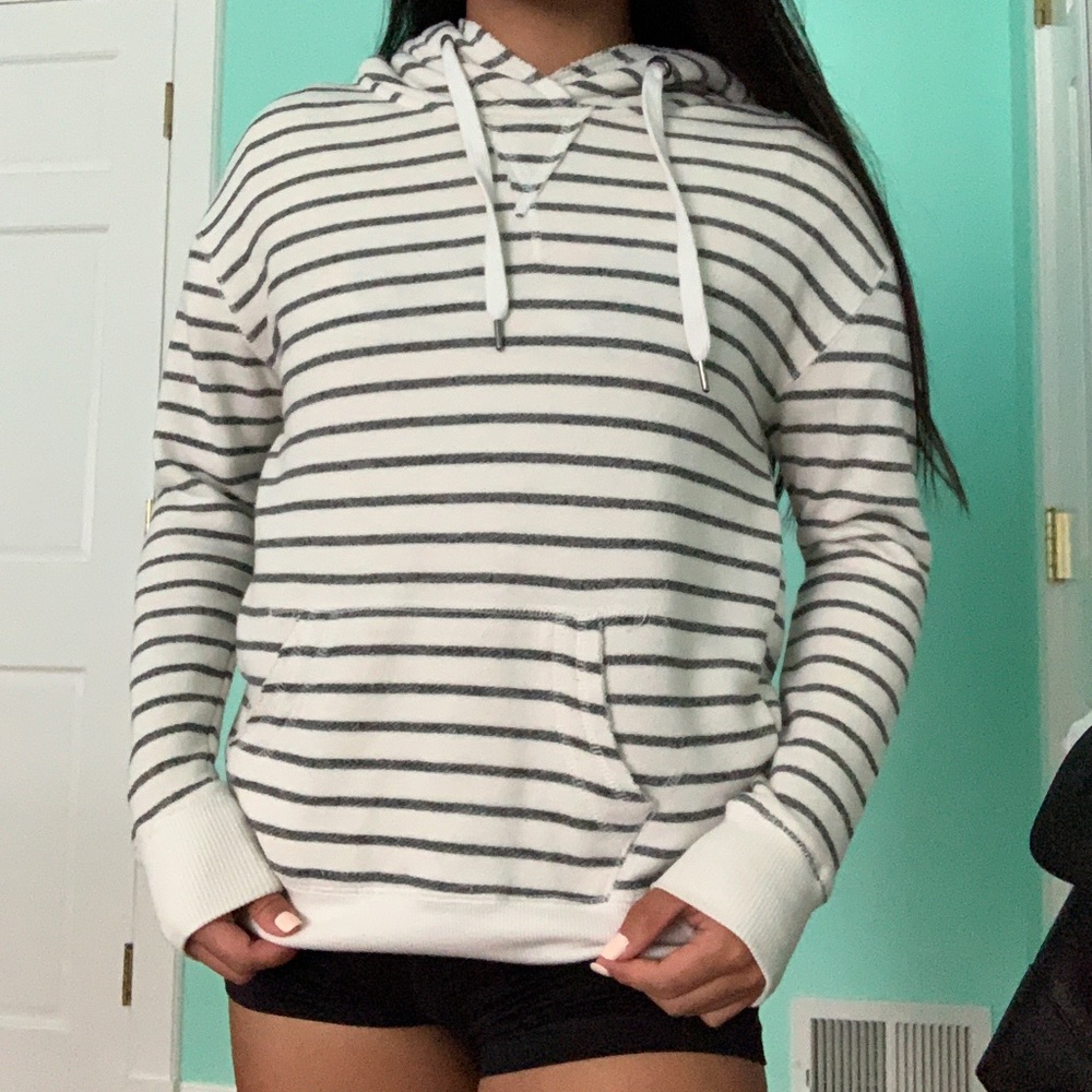 striped beach hoodie